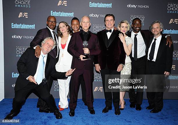 Writer Larry Karaszewski, actor Courtney B. Vance, producer Nina Jacobson, actor Cuba Gooding Jr., writer/producer Ryan Murphy, actors John Travolta,...