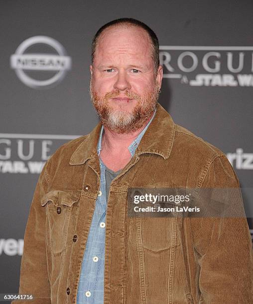 Joss Whedon attends the premiere of "Rogue One: A Star Wars Story" at the Pantages Theatre on December 10, 2016 in Hollywood, California.