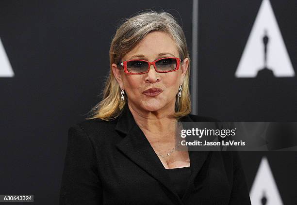 Actress Carrie Fisher attends the 7th annual Governors Awards at The Ray Dolby Ballroom at Hollywood & Highland Center on November 14, 2015 in...