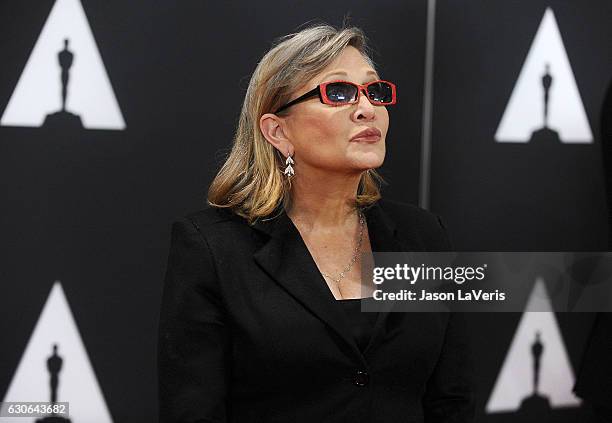 Actress Carrie Fisher attends the 7th annual Governors Awards at The Ray Dolby Ballroom at Hollywood & Highland Center on November 14, 2015 in...