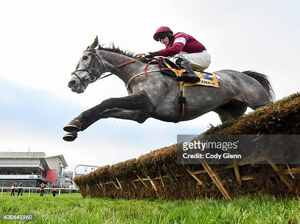 Dublin , Ireland - 29 December 2016; Petit Mouchoir, with Bryan Cooper up, jump the last on their way to winning The Ryanair Hurdle during day four...