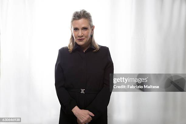 Actress Carrie Fisher photographed for The Hollywood Reporter on May 14, 2016 in Cannes, France.