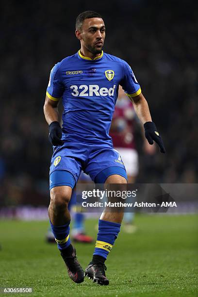 Kemar Roofe of Leeds United during the Sky Bet Championship match between Aston Villa and Leeds United at Villa Park on December 29, 2016 in...