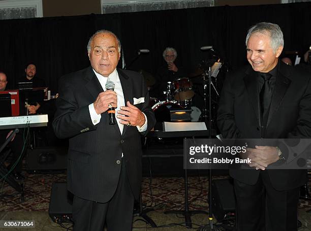 Jerry LaGuardia and producer/arranger Charles Calello attend the Charles Calello Orchestra: The Hit Man at Stoney Hill Inn on December 29, 2016 in...