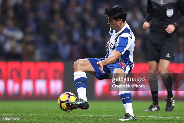 Porto's Portuguese midfielder Joao Carlos Teixeira in action during the League Cup 2016/17 match between FC Porto and CD Feirense, at Dragao Stadium...