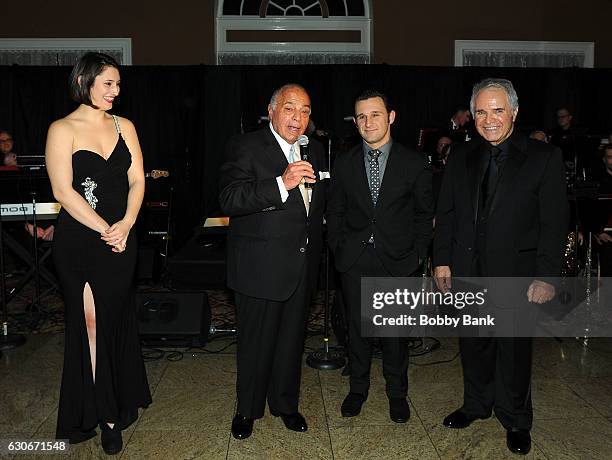 Brie Cassil, Jerry LaGuardia , Nicolas King and producer/arranger Charles Calello attend the Charles Calello Orchestra: The Hit Man at Stoney Hill...