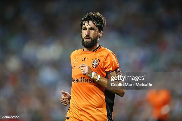 Thomas Broich of the Roar in action during the round 13 A-League match between Sydney FC and Brisbane Roar at Allianz Stadium on December 30, 2016 in...