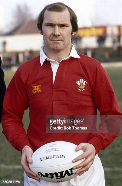 Wales rugby league captain Bill Francis prior to the Rugby League International between Wales and France at Widnes on 26th January 1980. France won...