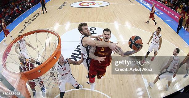 Vladimir Micov, #5 of Galatasaray Odeabank Istanbul in action during the 2016/2017 Turkish Airlines EuroLeague Regular Season Round 15 game between...