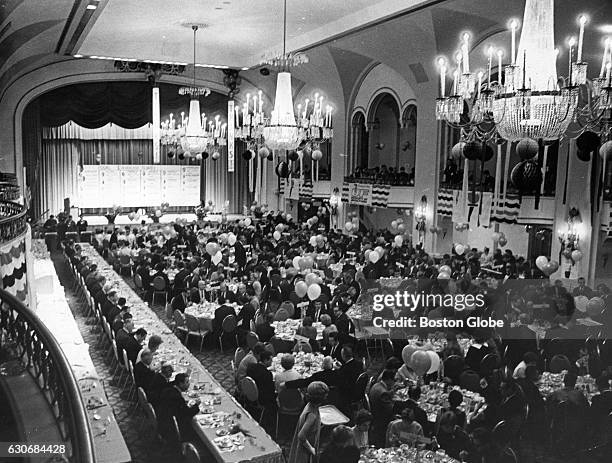 The United Fund holds an event in a ballroom at the Statler Hilton Hotel in Boston on Nov. 13, 1969.