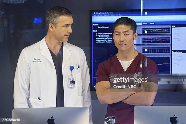 Uncharted Territory" Episode 209 -- Pictured: Jeff Hephner as Jeff Clarke, Brian Tee as Ethan Choi --