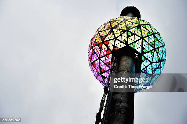 Times Square New Year's Eve 2017 - Philips Ball Test at One Times Square on December 30, 2016 in New York City.