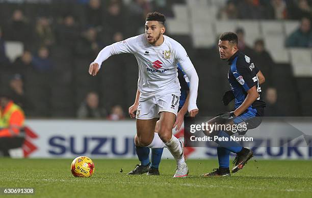 Daniel Powell of Milton Keynes Dons in action during the Sky Bet League One match between Milton Keynes Dons and Swindon Town at StadiumMK on...