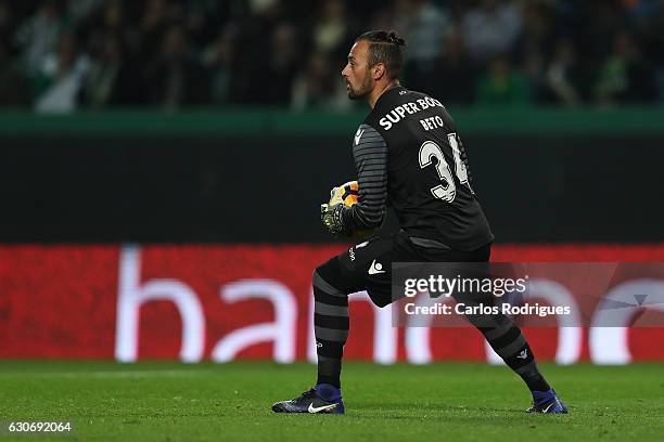 Sporting CP's goalkeeper Beto from Portugal during the Sporting CP v Varzim SC - Portuguese League Cup match at Estadio Jose Alvalade on December 30,...