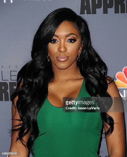 Porsha Williams attends the press junket For NBC's "Celebrity Apprentice" at The Fairmont Miramar Hotel & Bungalows on January 28, 2016 in Santa...