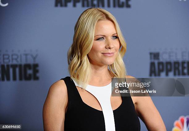 Carrie Keagan attends the press junket For NBC's "Celebrity Apprentice" at The Fairmont Miramar Hotel & Bungalows on January 28, 2016 in Santa...