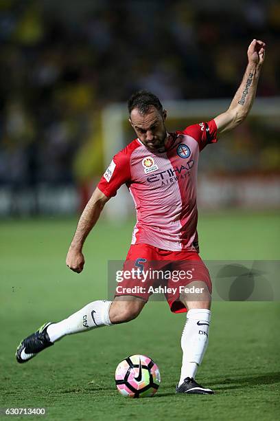 Ivan Franjic of Melbourne City in action during the round 13 A-League match between the Central Coast Mariners and Melbourne City at Central Coast...