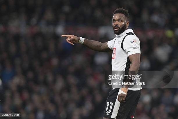 Derby, ENGLANDDarren Bent of Derby County looks on during the Sky Bet Championship match between Derby County and Wigan Athletic at iPro Stadium on...