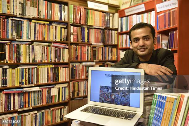 Salik Shah, editor of Mithila Review - a digital literary magazine, on November 23, 2016 in New Delhi, India.