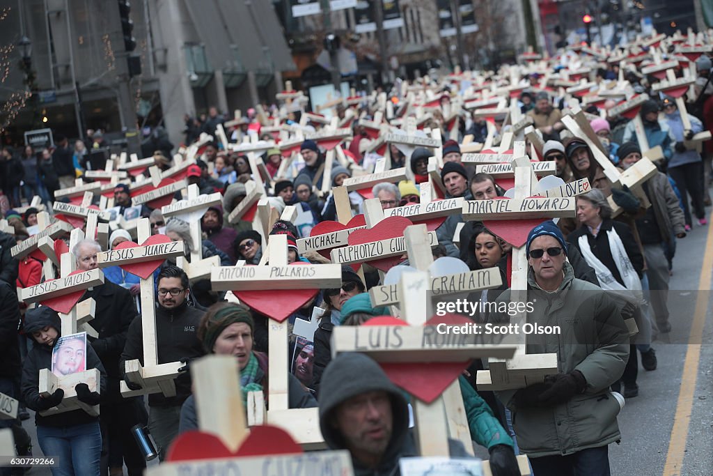 Residents And Activists Hold Anti-Violence March After Deadly Year In Chicago