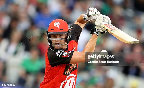 Cameron White of the Renegades bats during the Big Bash League match between the Melbourne Stars and Melbourne Renegades at Melbourne Cricket Ground...