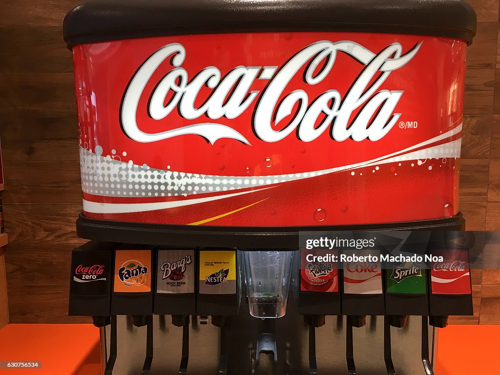 Coca Cola soft drink self serving vending machine...