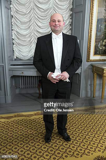 Minister for Justice Soren Pape Poulsen arrives to Queen Margrethe of Denmark's New Year's reception at Amalienborg on January 1, 2017 in Copenhagen,...