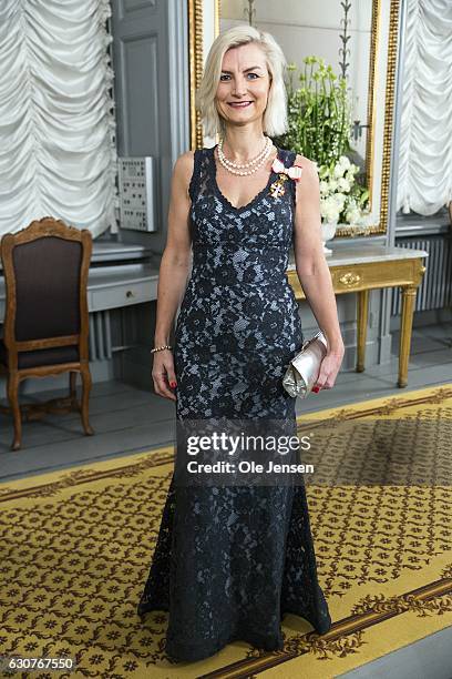 Development Minister Ulla Tornaes arrives to Queen Margrethe of Denmark's New Year's reception at Amalienborg on January 1, 2017 in Copenhagen,...