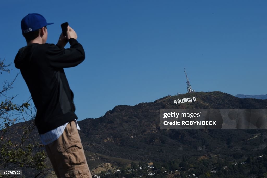US-CRIME-HOLLYWOOD-SIGN