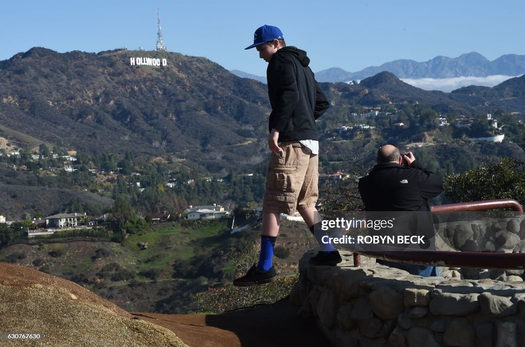 US-CRIME-HOLLYWOOD-SIGN