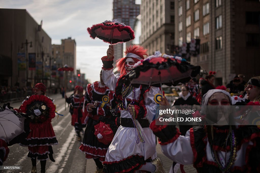 US-NEW YEAR-2017-MUMMERS