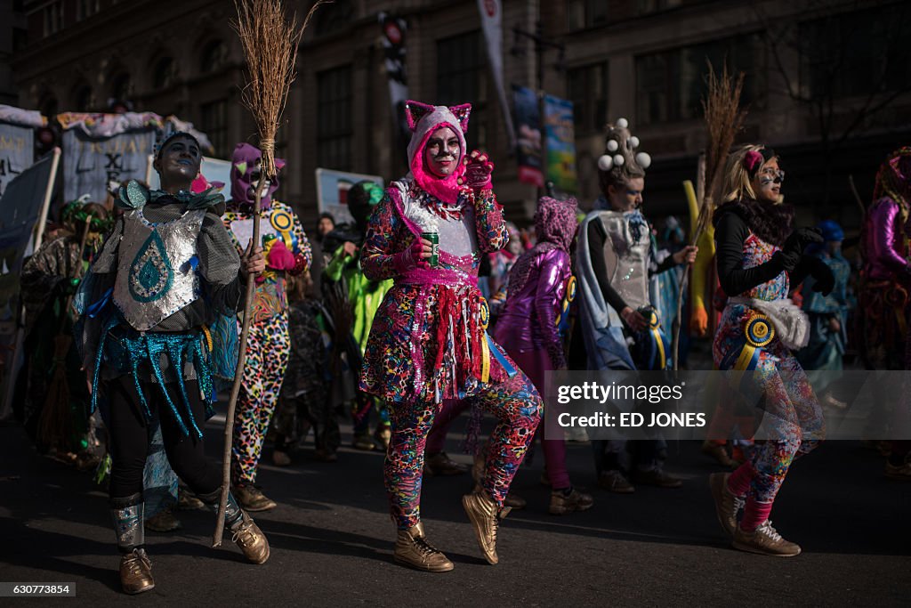 US-NEW YEAR-2017-MUMMERS