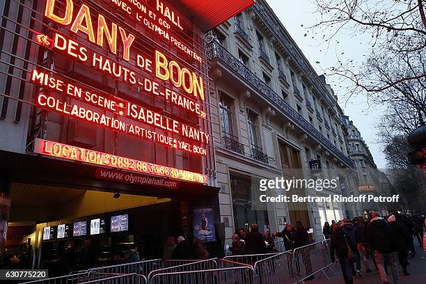 Illustration View of the "Dany De Boon des Hauts de France" Show at L'Olympia on January 01, 2017 in Paris, France
