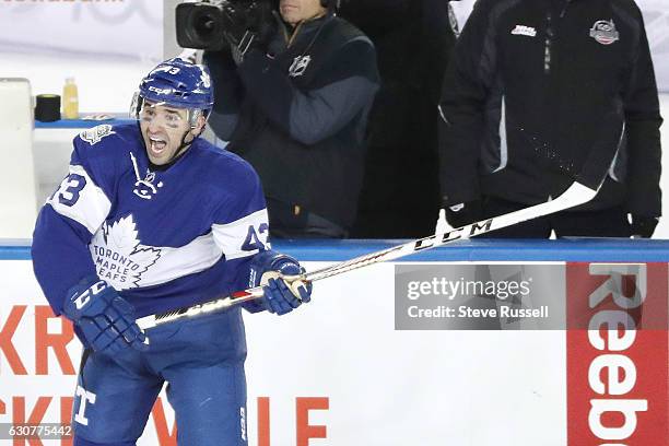 Toronto Maple Leafs center Nazem Kadri calls for the puck as the Toronto Maple Leafs beat the Detroit Red Wings 5-4 in overtime the Centennial...