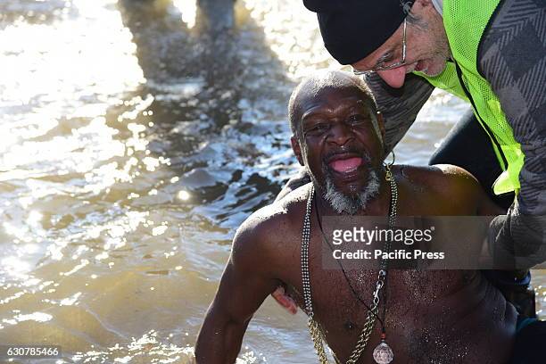The Alliance for Coney Island sponsored its annual New Year's Day Polar Bear Plunge off the Coney Island beach. The event raises funds for Camp...