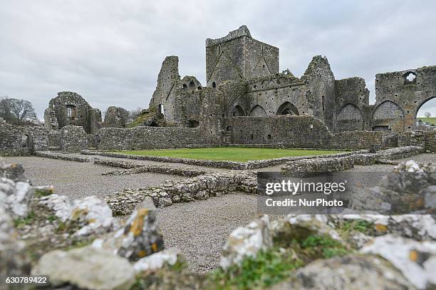 View of Hore Abbey , a ruined Cistercian monastery near the Rock of Cashel. On Saturday, 31 December 2016, in Cashel, County Tipperary, Ireland.