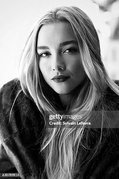 Actress Florence Pugh is photographed for Self Assignment on December 15, 2016 in Les Arcs, France