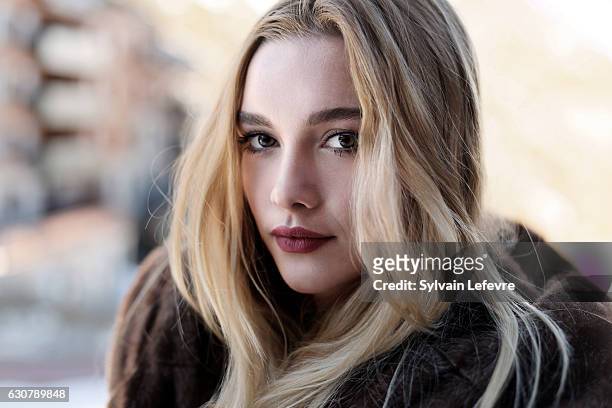 Actress Florence Pugh is photographed for Self Assignment on December 15, 2016 in Les Arcs, France
