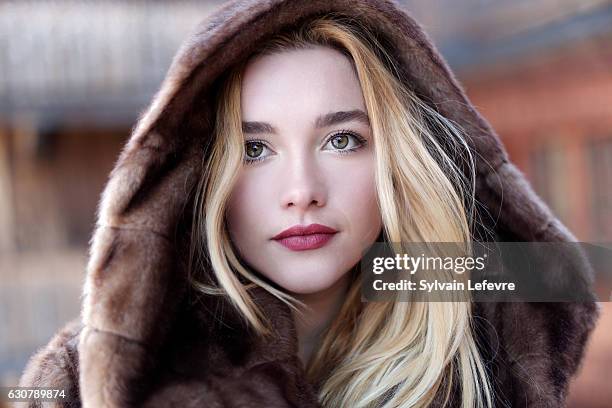 Actress Florence Pugh is photographed for Self Assignment on December 15, 2016 in Les Arcs, France