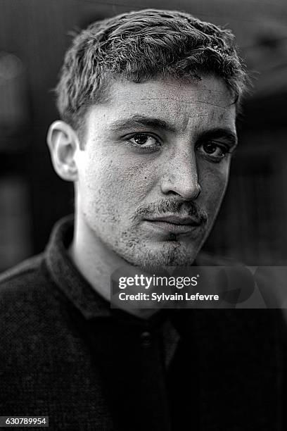 Actor Niels Schneider is photographed for Self Assignment on December 14, 2016 in Les Arcs, France