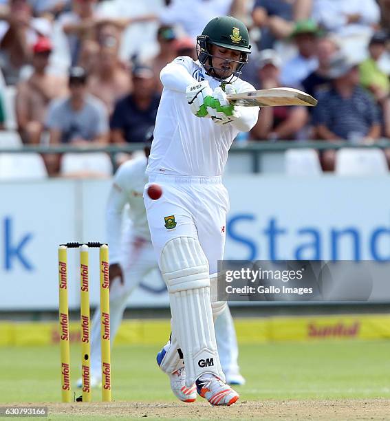 Quinton de Kock of the Proteas during day 1 of the 2nd test between South Africa and Sri Lanka at PPC Newlands on January 02, 2107 in Cape Town,...