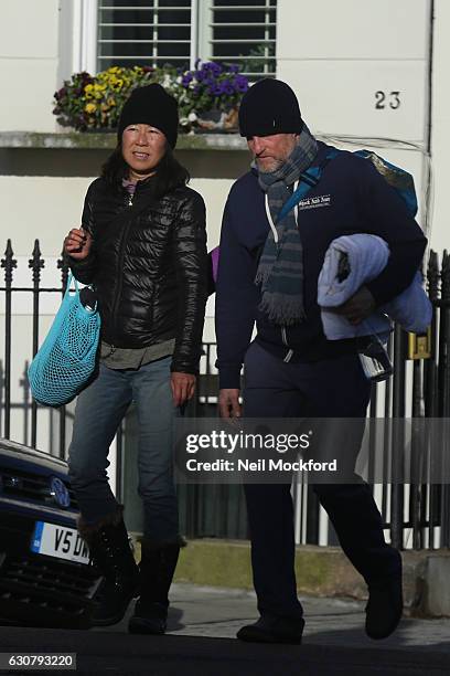 Woody Harrelson seen leaving Fierce Grace Hot Yoga in Primrose Hill on January 2, 2017 in London, England.