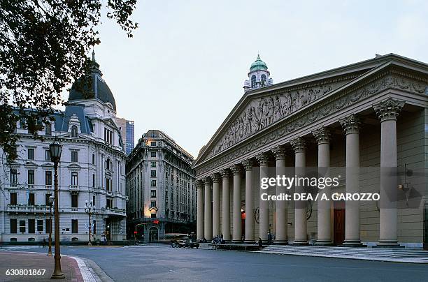 Neoclassical Style facade of the Metropolitan Cathedral, Buenos Aires. Argentina, 18th-19th century.
