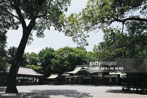 Pavilion of the Atsuta shrine, Atsuta-ku, Nagoya, Chubu. Japan, 17th century.
