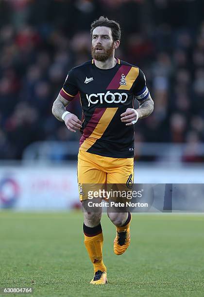 Romain Vincelot of Bradford City in action during the Sky Bet League One match between Northampton Town and Bradford City at Sixfields on January 2,...