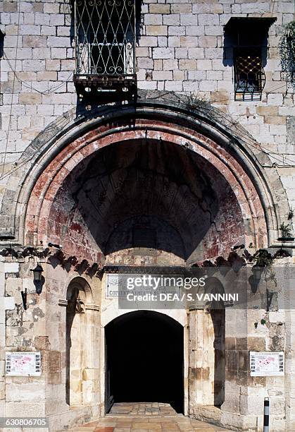Entrance to the Armenian Cathedral of St James, Old City of Jerusalem . Israel, 12th century.