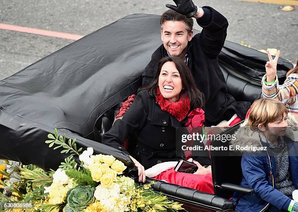 Grand Marshal Janet Evans participates in the 128th Tournament of Roses Parade Presented by Honda on January 2, 2017 in Pasadena, California.