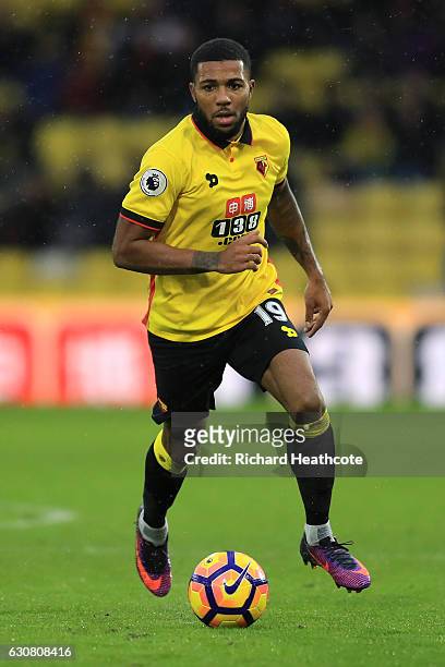 Jerome Sinclair of Watford in action during the Premier League match between Watford and Tottenham Hotspur at Vicarage Road on January 1, 2017 in...
