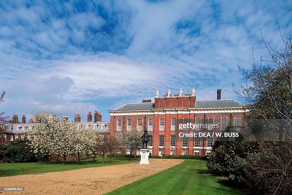 Kensington Palace southern facade, London, England...