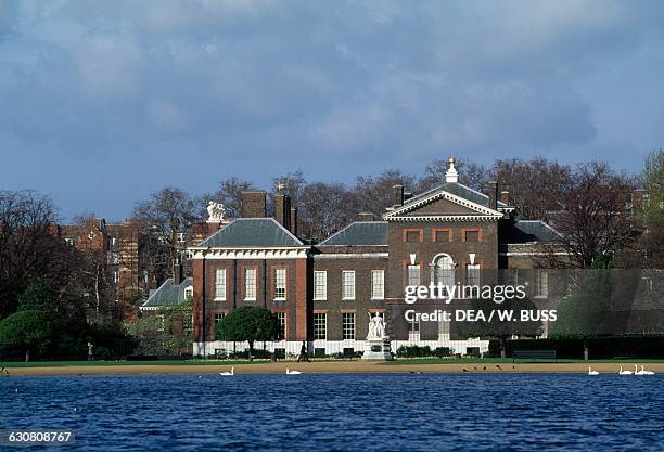 View of Kensington Palace from Kensington Gardens, London, England, United Kingdom.